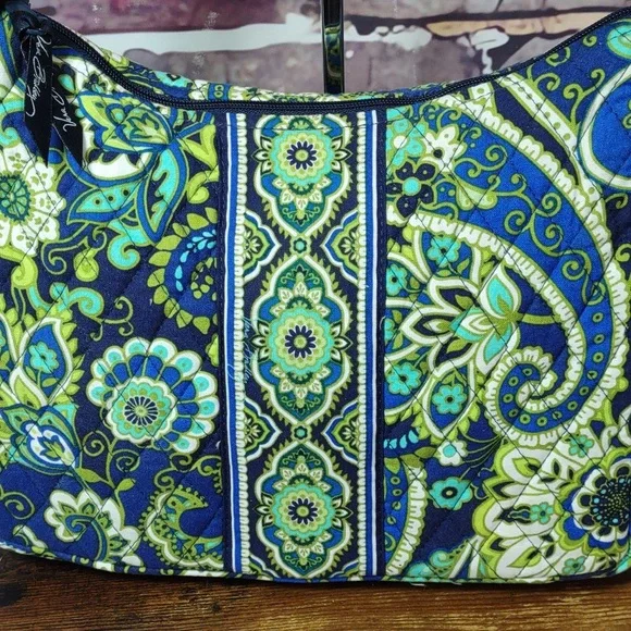 Vera Bradley "Rhythm & Blues Quilted Shoulder/ Crossbody Bag - Picture 3 of 11